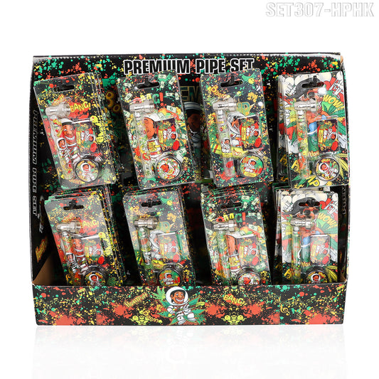 HONEYPUFF Set Multi-color metal pipe plastic smoke grinder Metal filter