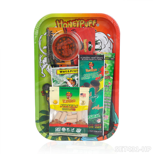 HONEYPUFF brand Pipe Roll Paper Grinder Plate Smoking Set Gift Cigarette Shop Accessories