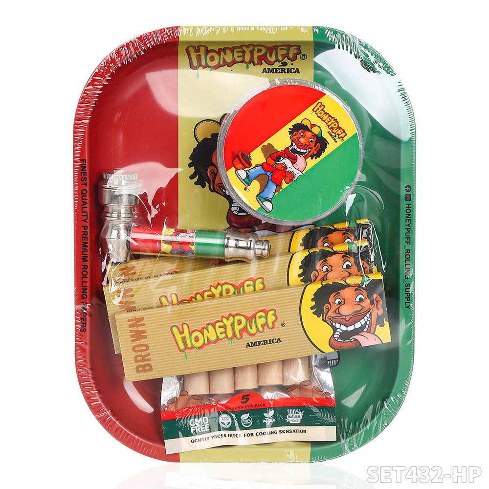 HONEYPUFF brand Pipe Roll Paper Grinder Plate Smoking Set Gift Cigarette Shop Accessories
