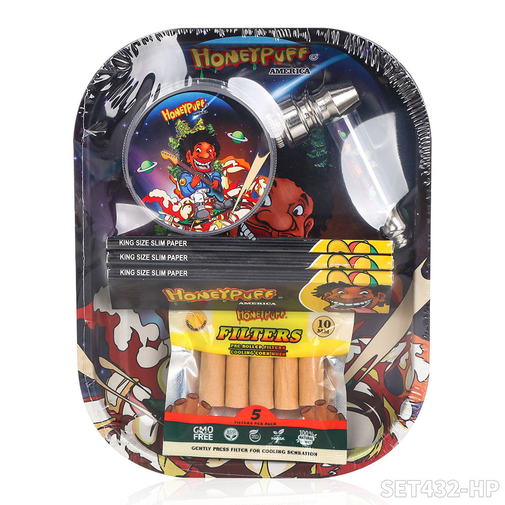 HONEYPUFF brand Pipe Roll Paper Grinder Plate Smoking Set Gift Cigarette Shop Accessories
