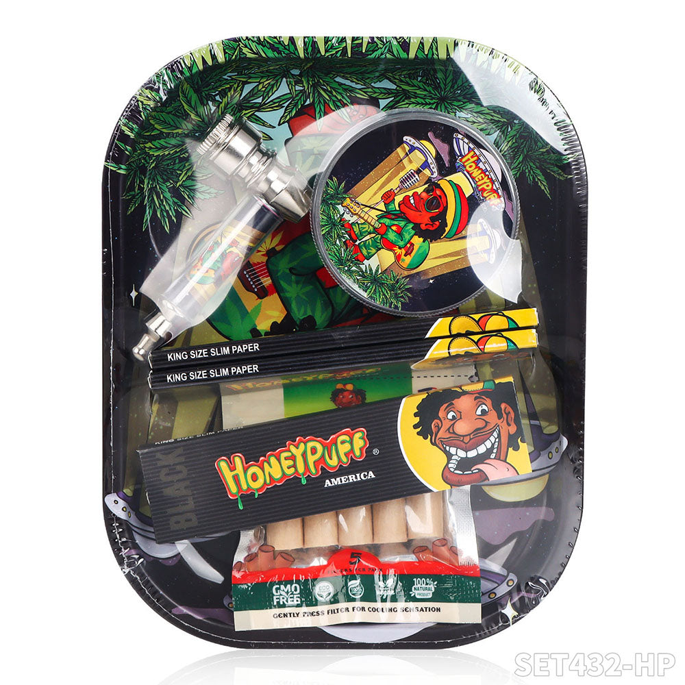 HONEYPUFF brand Pipe Roll Paper Grinder Plate Smoking Set Gift Cigarette Shop Accessories