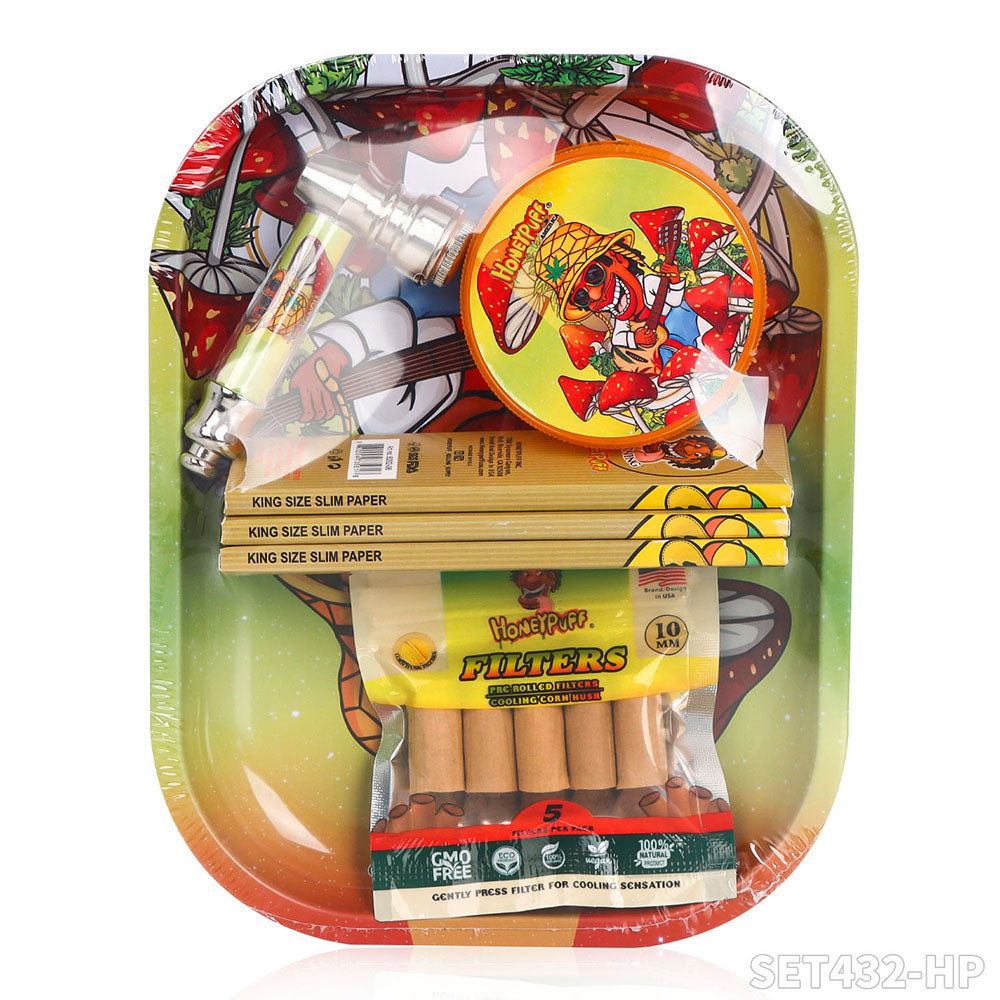 HONEYPUFF brand Pipe Roll Paper Grinder Plate Smoking Set Gift Cigarette Shop Accessories