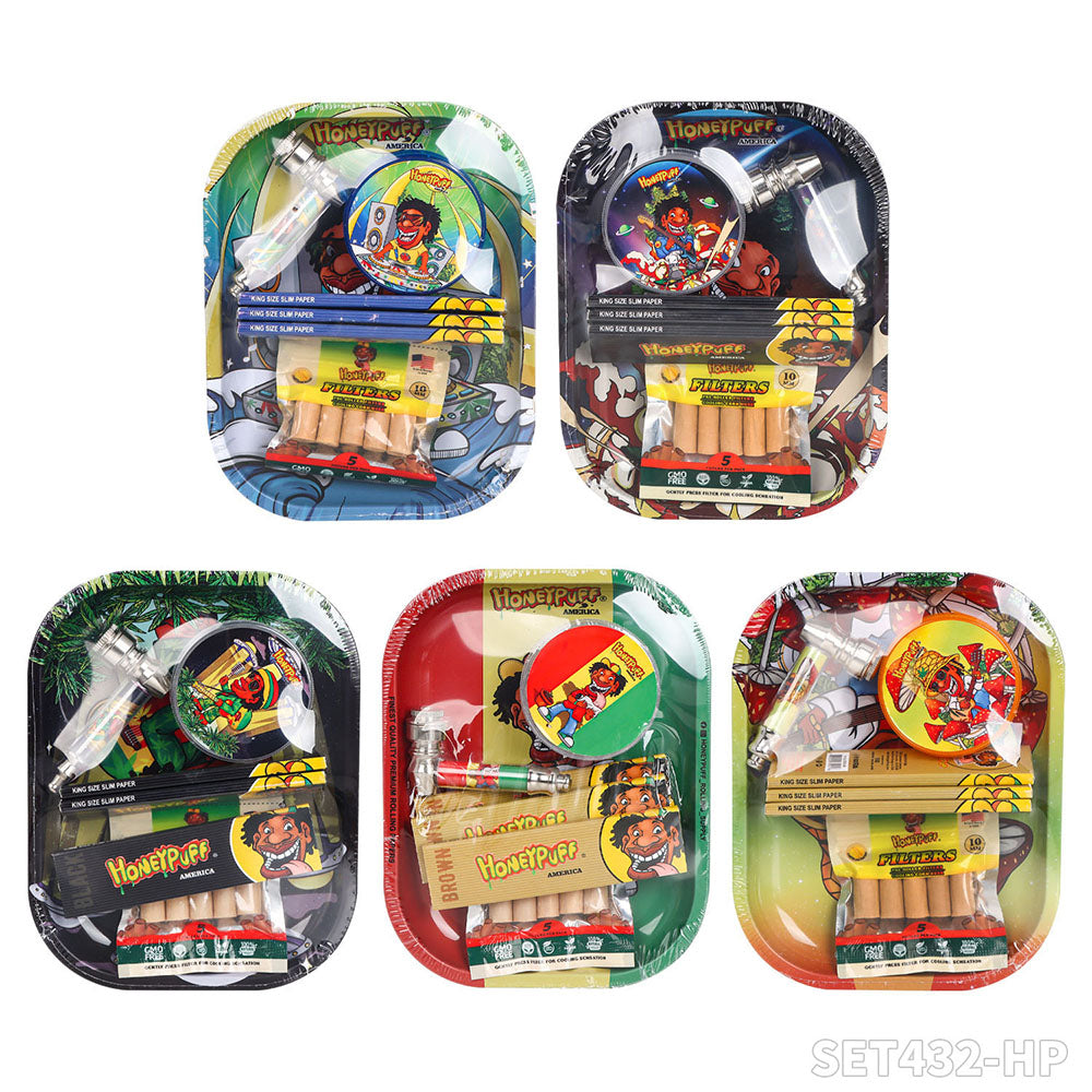 HONEYPUFF brand Pipe Roll Paper Grinder Plate Smoking Set Gift Cigarette Shop Accessories