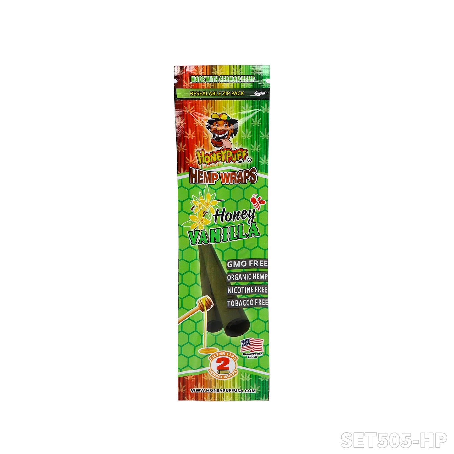 Honeypuff smoking kit with biodegradable rolling tray+3 bags hemp wrap+1 pack rolling paper+1 pcs joint holder+1 pcs plasitc grinder+2 bags filter tips
