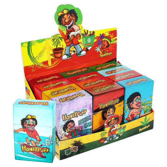 HONEYPUFF Zigarettenetui aus Kunststoff, 60 x 93 mm, bunte Zigarettenschachtel, 12 Stück/Box