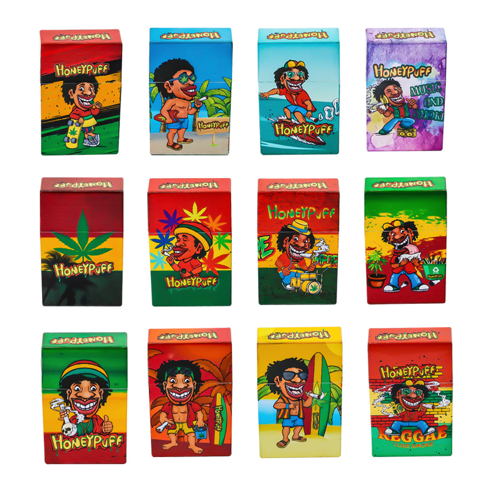 Honerypuff series 93*60mm plastic cigarette case with various designs
