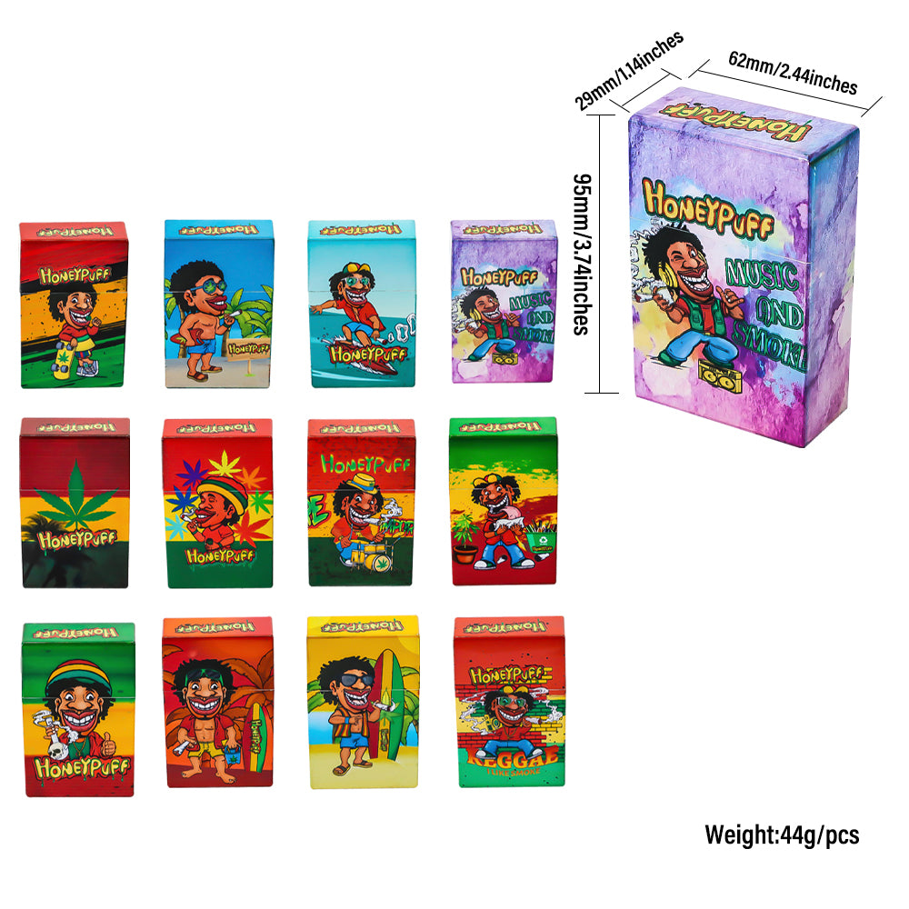 Honerypuff series 93*60mm plastic cigarette case with various designs