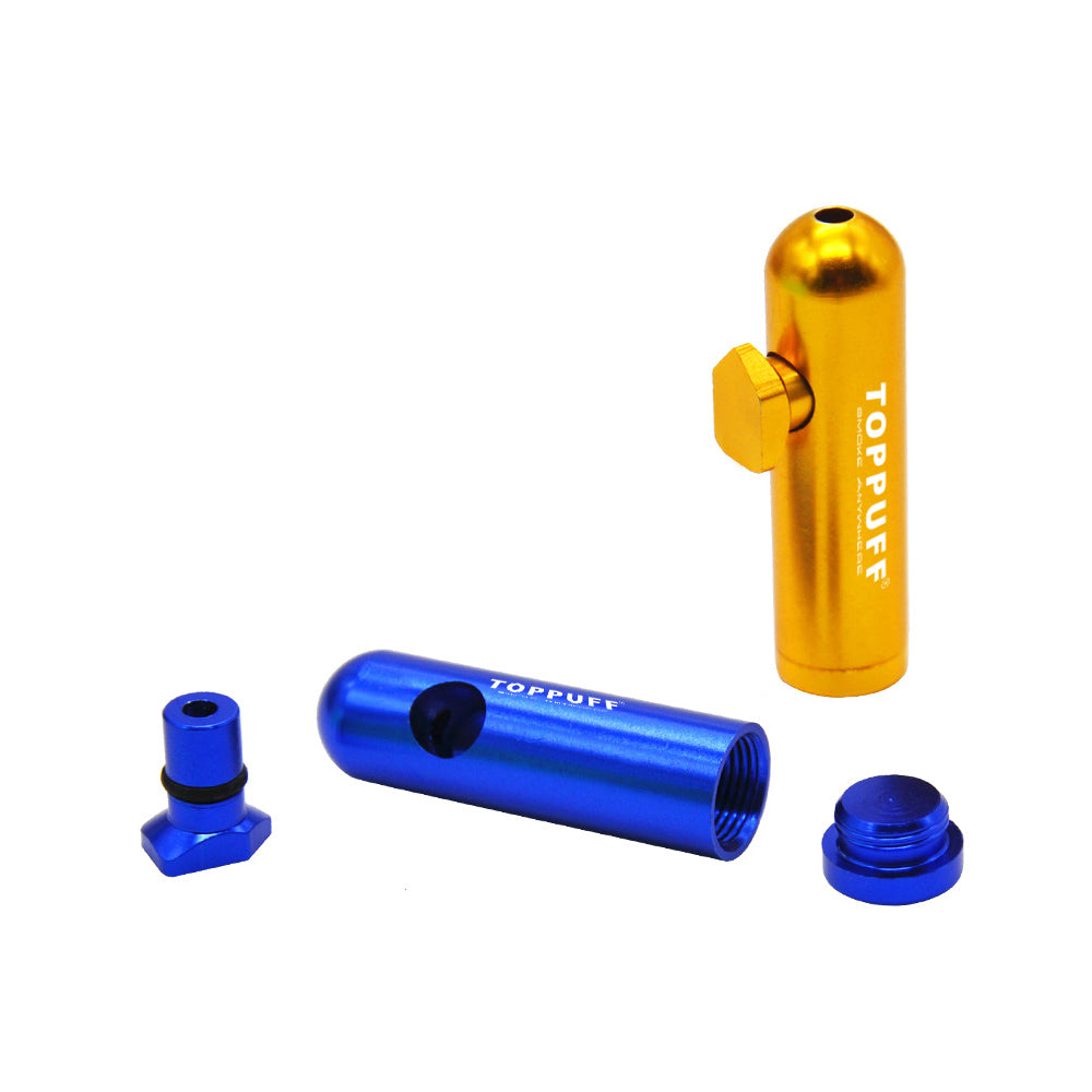 HONEYPUFF zinc alloy metal portable snuff tube, multi color fans you smoking accessories