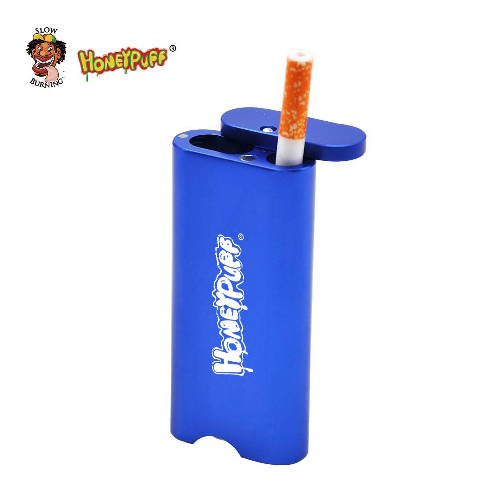 HONEYPUFF multi-color custom logo metal aluminum cigarette box set, ceramic pipe, metal cleaning hook, smoking accessories