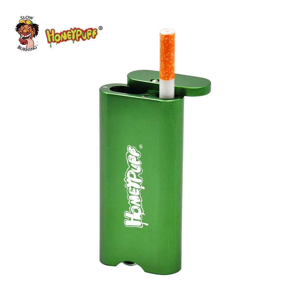 HONEYPUFF multi-color custom logo metal aluminum cigarette box set, ceramic pipe, metal cleaning hook, smoking accessories