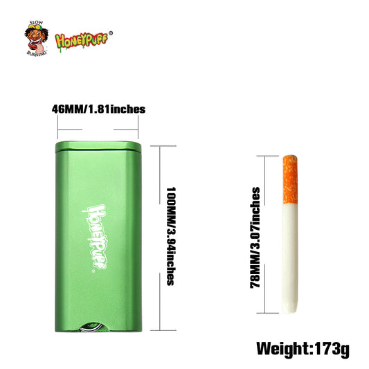 HONEYPUFF multi-color custom logo metal aluminum cigarette box set, ceramic pipe, metal cleaning hook, smoking accessories