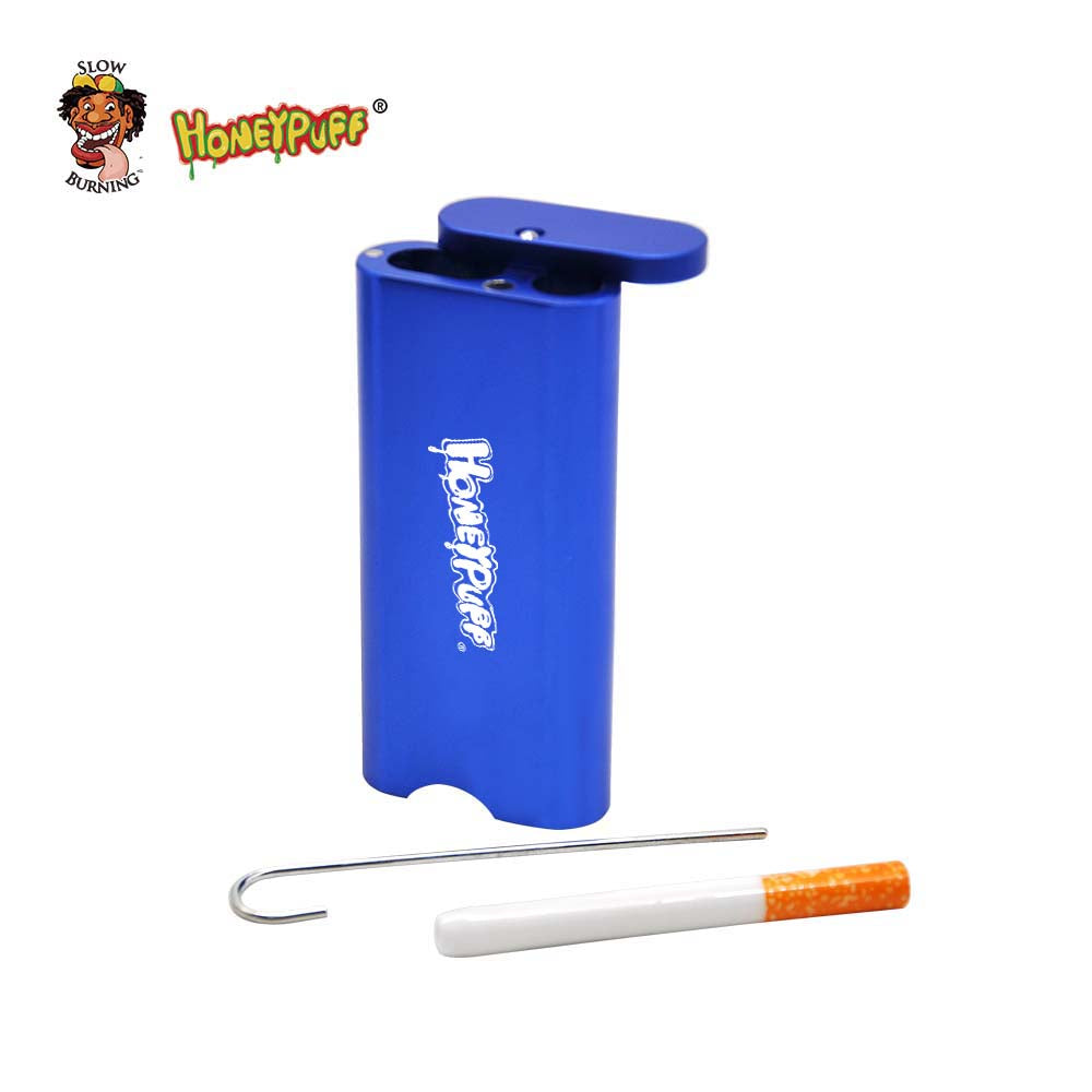 HONEYPUFF multi-color custom logo metal aluminum cigarette box set, ceramic pipe, metal cleaning hook, smoking accessories