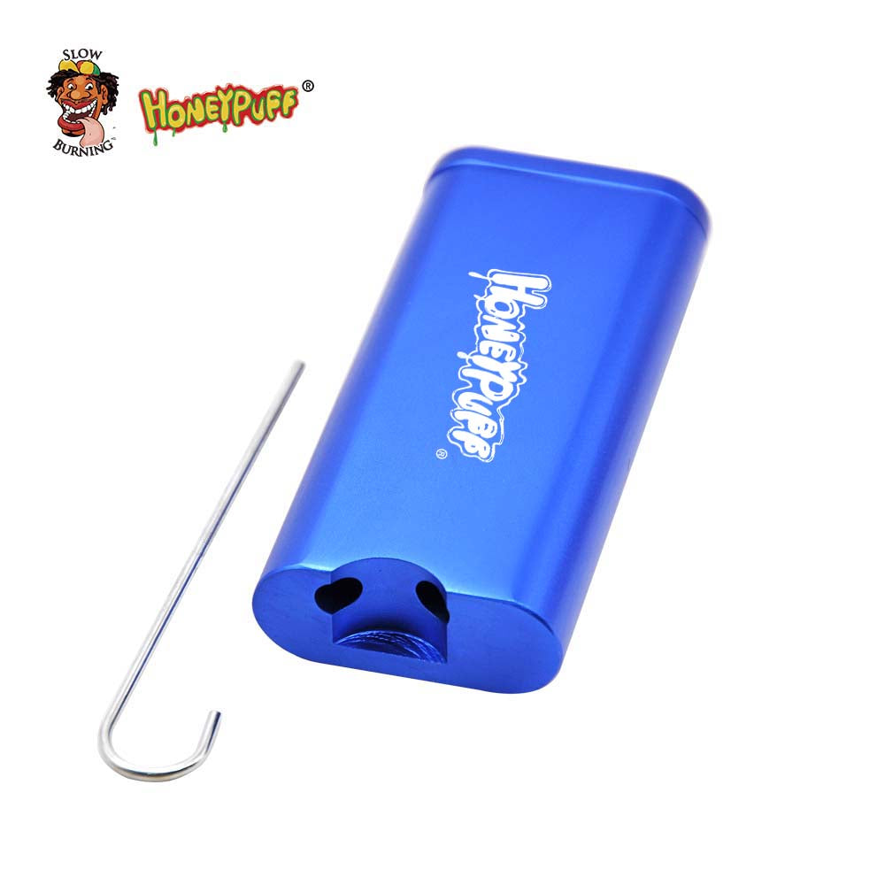 HONEYPUFF multi-color custom logo metal aluminum cigarette box set, ceramic pipe, metal cleaning hook, smoking accessories