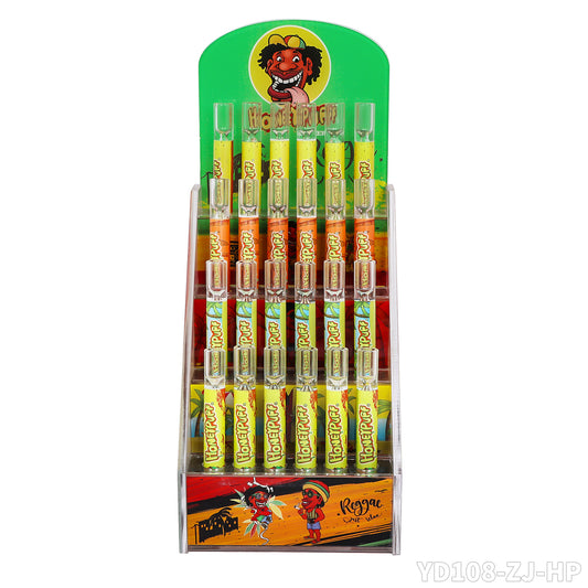 HONEYPUFF Glass One Hitter 100 mm Size Smoking Pipes Hand Blow Tobacco Pipes & Easy Clean, 24 PCS