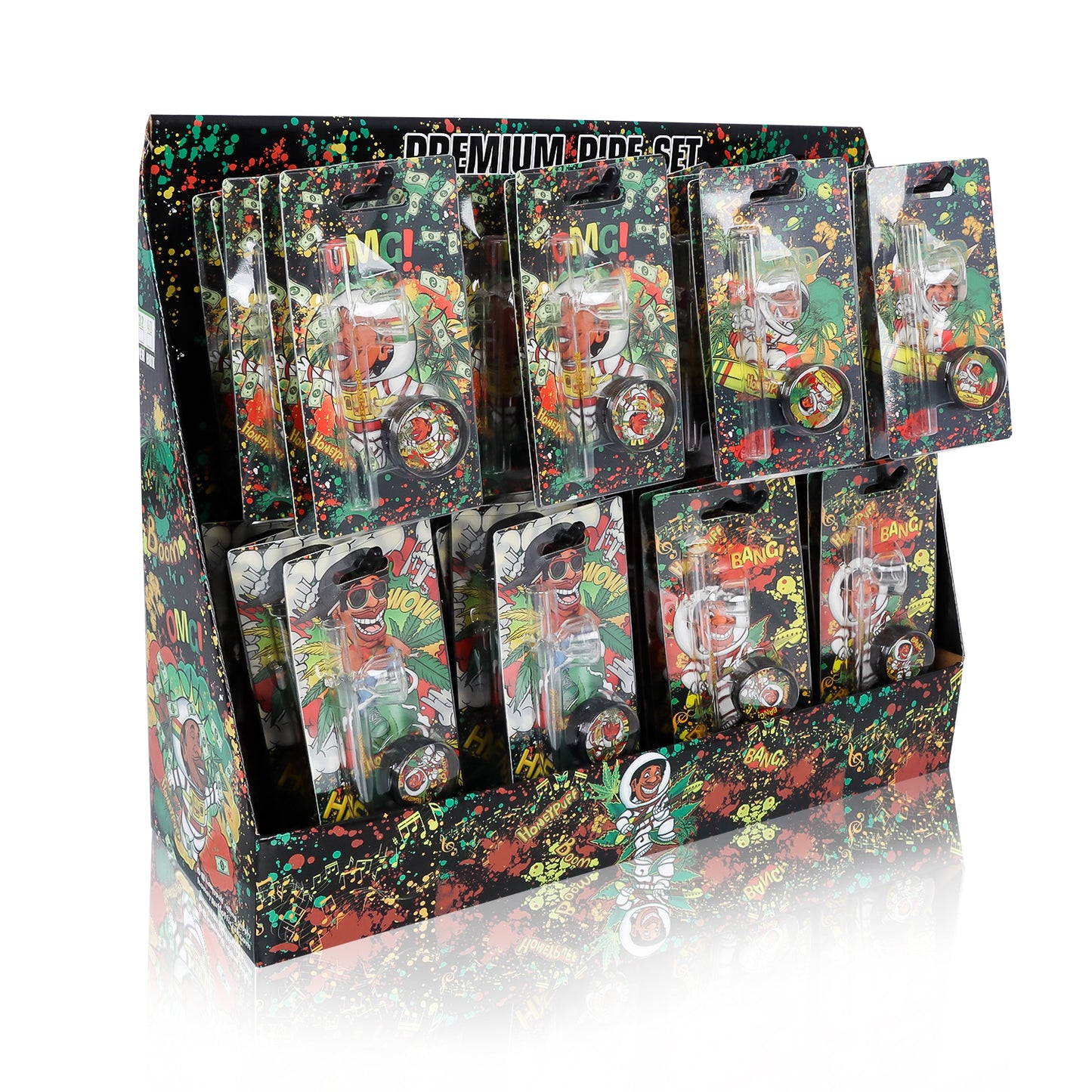 HONEYPUFF Set Multi-color metal pipe plastic smoke grinder Cigarette shop accessories