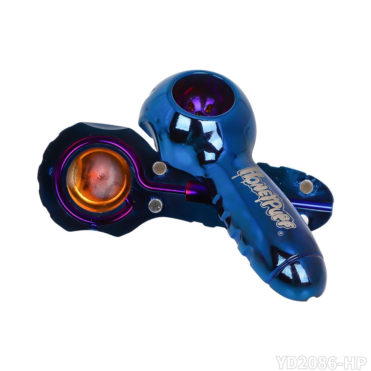 HONEYPUFF black zinc alloy removable laser custom logo with filter tip pipe smoking accessories
