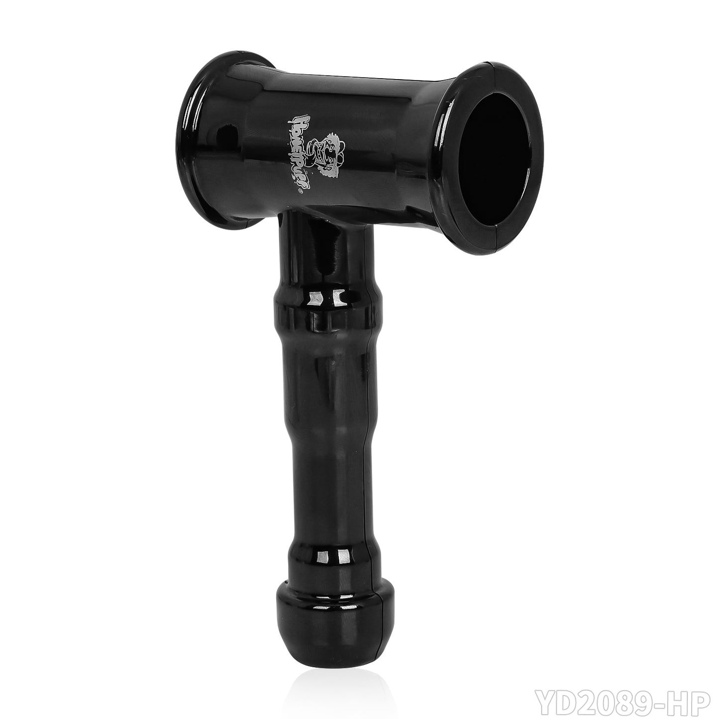 HONEYPUFF Black Zinc Alloy Hammer Molding Removable Laser Custom Logo Pipe Smoking Accessories