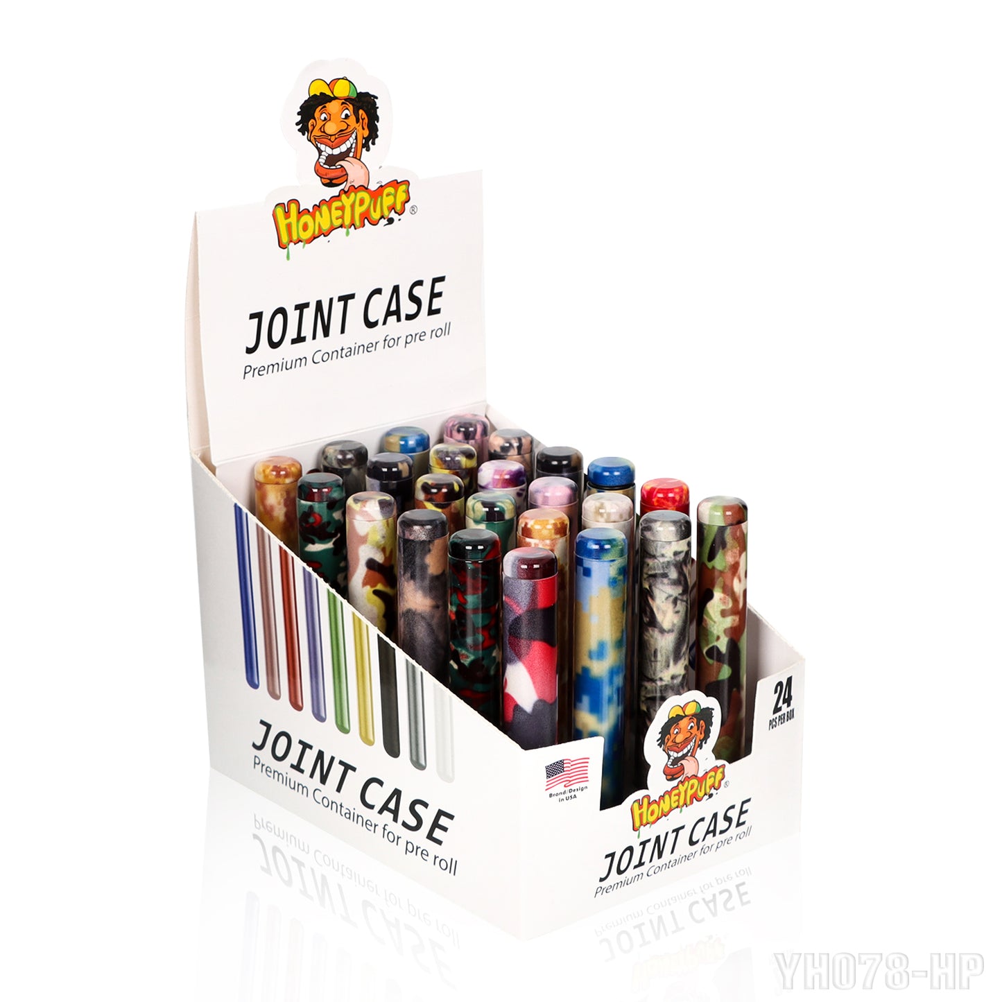 Porte-cigarettes Honeypuff 110 mm en alliage d'aluminium, anti-odeurs, 24 pièces/boîte