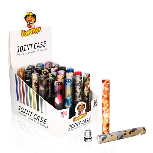 HONEYPUFF Aluminum alloy Joint Holder, Colorful Cigarette Cone Holder, 24 PCS / Box