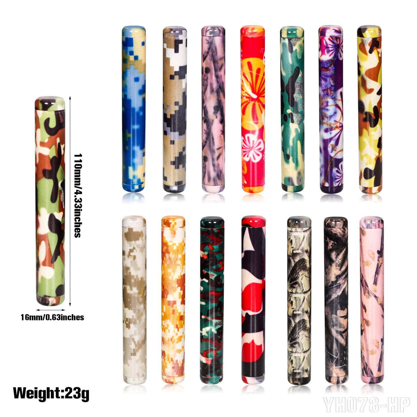 Porte-cigarettes Honeypuff 110 mm en alliage d'aluminium, anti-odeurs, 24 pièces/boîte