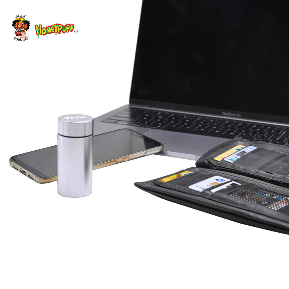 Étui à cigarettes Honeypuff 74 x 34 mm en alliage d'aluminium et métal multicolore pour tabac et herbes, accessoires pour cigarettes