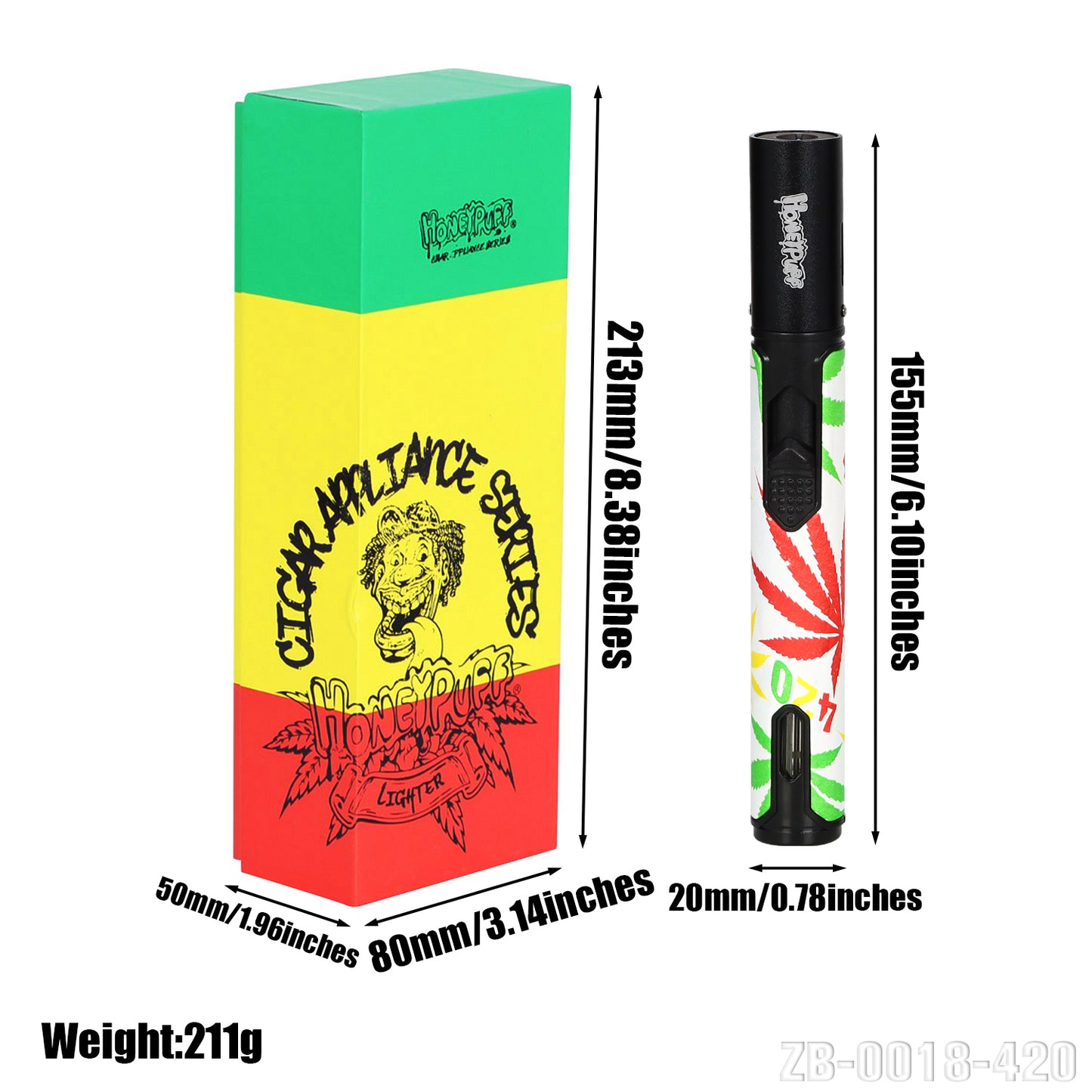 Honeypuff brand hot sale lighter Windproof lighter gift box package