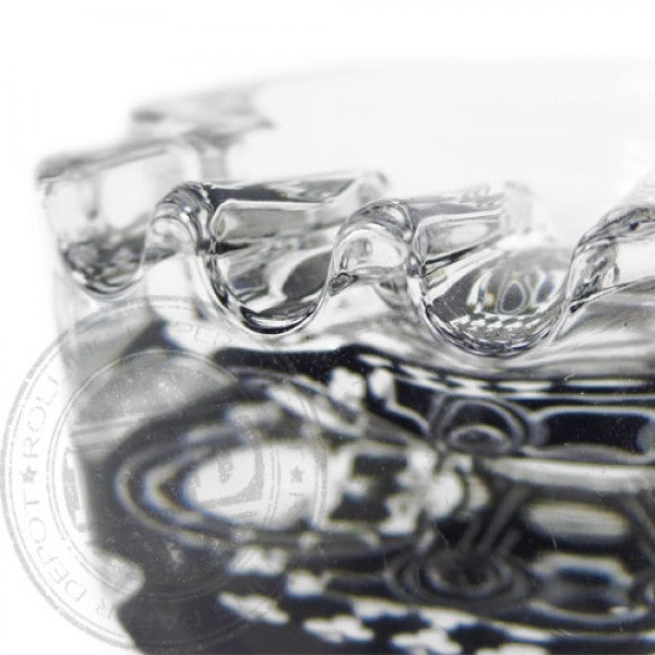 HONEYPUFF decorated skull shape clear glass ashtray, 97*62mm portable round ashtray, desktop ashtray, smoking accessories