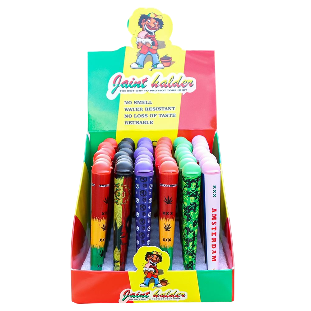 HONEYPUFF 120 mm Plastic Joint Holder, Smell Proof Cigarette Holder, 48 PCS / Box