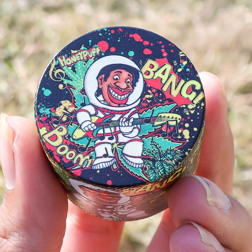 HOENYPUFF 40 mm Zinc Alloy Herb Grinder, 4 Layers Metal Tobacco Grinder, Black Weed Grinder, 6 PCS / Box