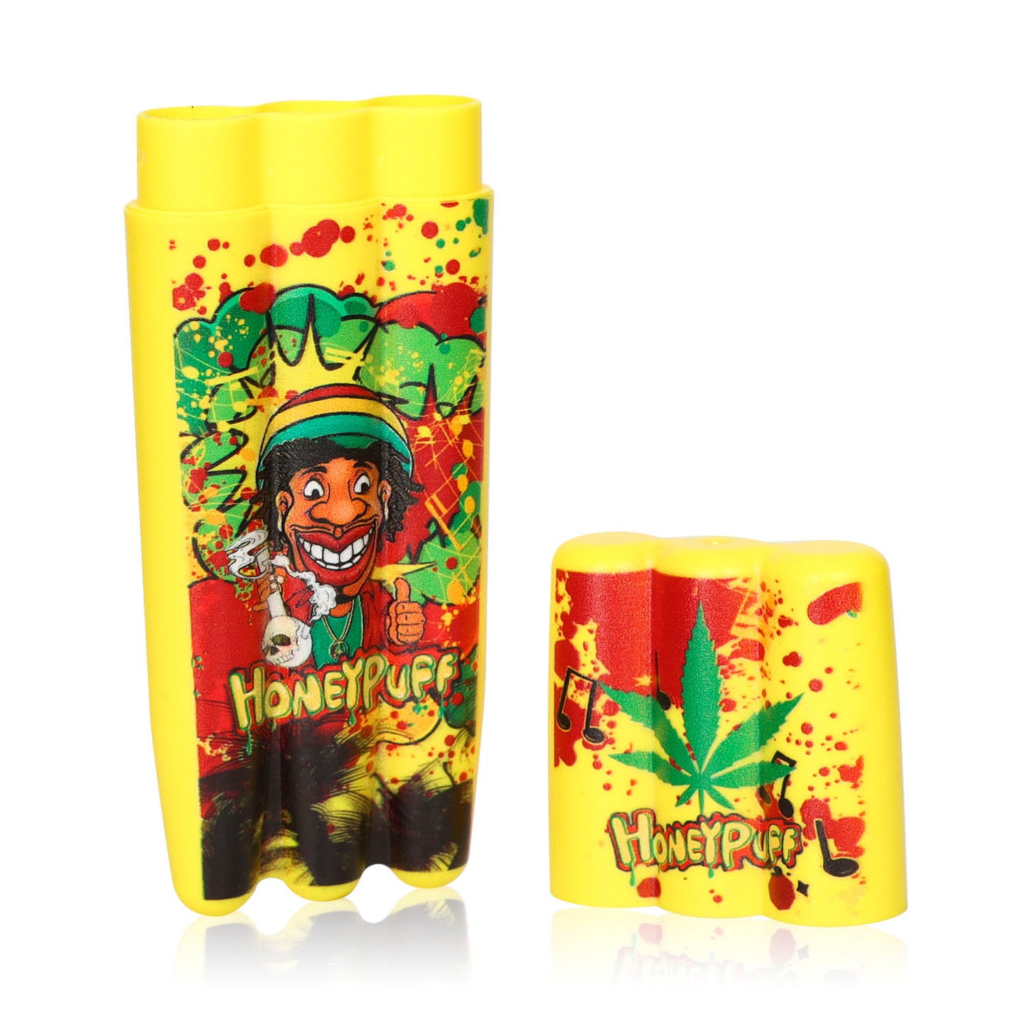 HONEYPUFF 5 Joint Holder, Smell Proof Pre Roll Cone Holder Case, 121 mm Yellow Joint Case, 12 PCS / Box