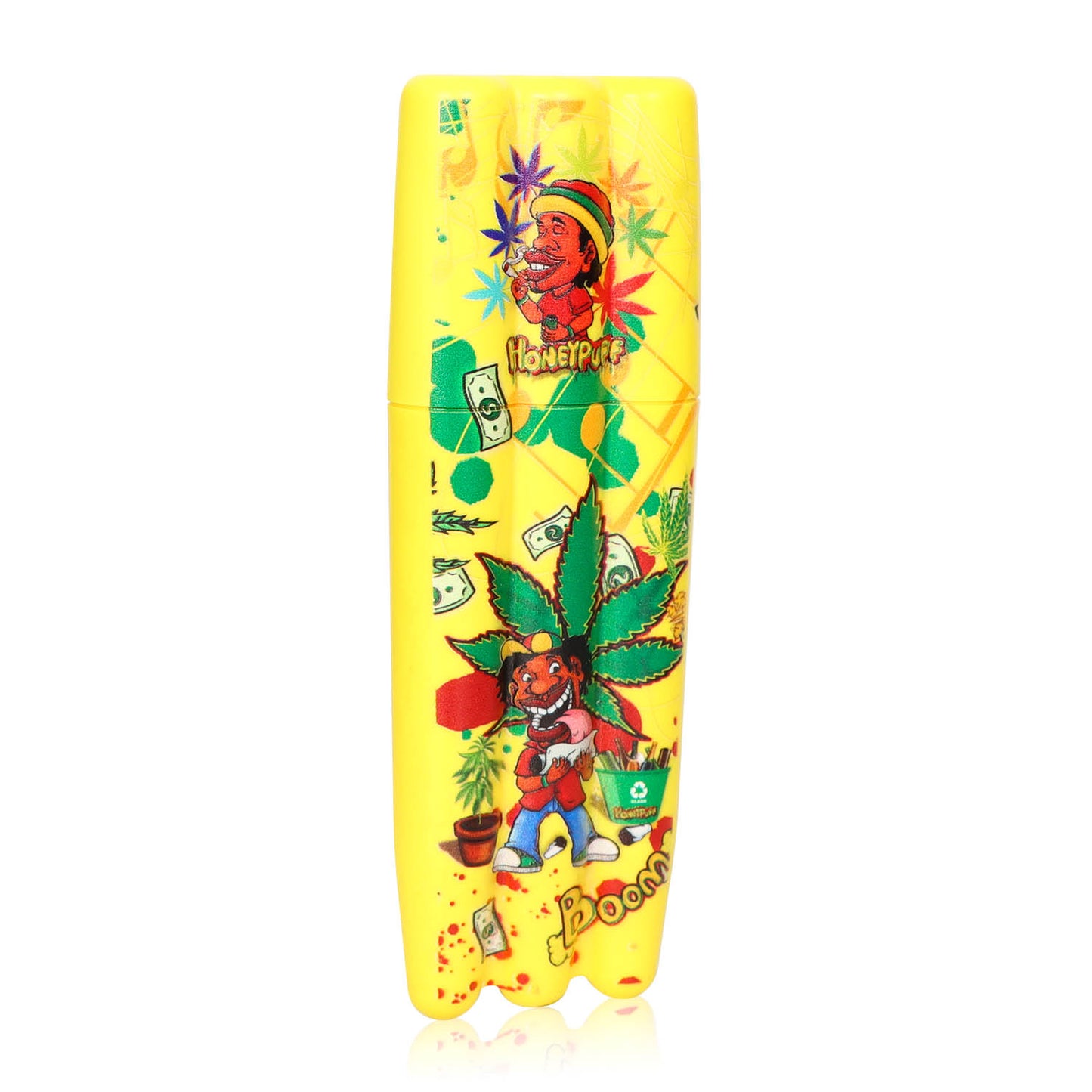 HONEYPUFF 5 Joint Holder, Smell Proof Pre Roll Cone Holder Case, 121 mm Yellow Joint Case, 12 PCS / Box