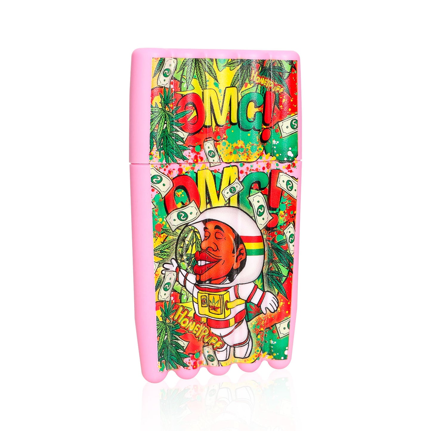 HONEYPUFF 5 Joint Holder, Smell Proof Pre Roll Cone Holder Case, 121 mm Pink Joint Case, 12 PCS / Box