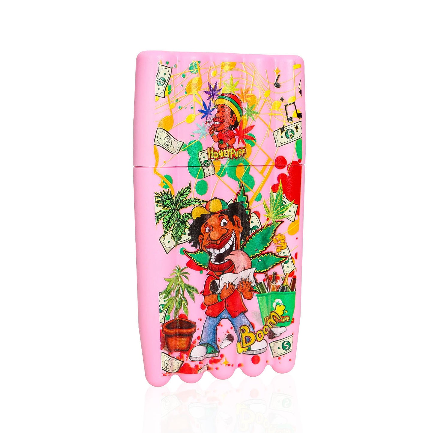 HONEYPUFF 5 Joint Holder, Smell Proof Pre Roll Cone Holder Case, 121 mm Pink Joint Case, 12 PCS / Box
