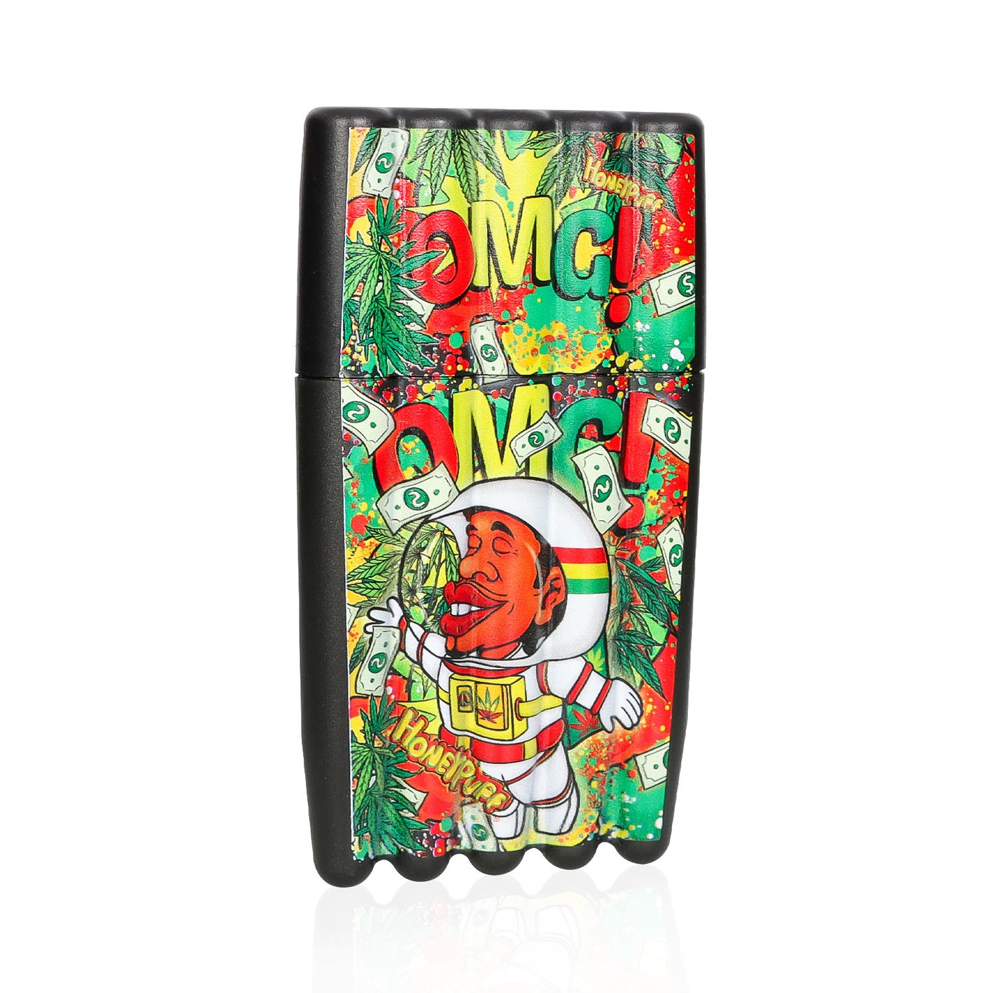HONEYPUFF 5 Joint Holder, Smell Proof Pre Roll Cone Holder Case, 121 mm Black Joint Case, 12 PCS / Box