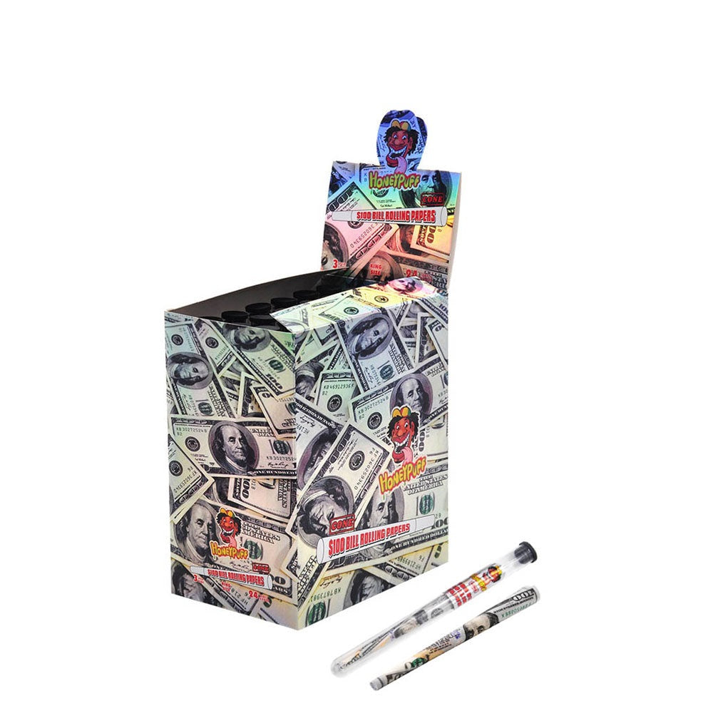 HONEYPUFF 100 Dollar King Size Pre Rolled Cones, 1 Pcs Rolled Cones With Tip, Slow Burning Pre Rolled Papers