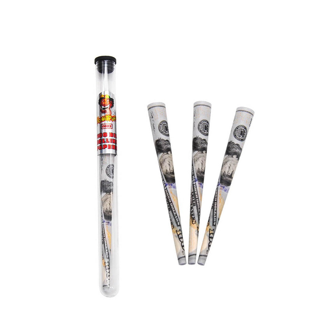 HONEYPUFF 100 Dollar King Size Pre Rolled Cones, 1 Pcs Rolled Cones With Tip, Slow Burning Pre Rolled Papers