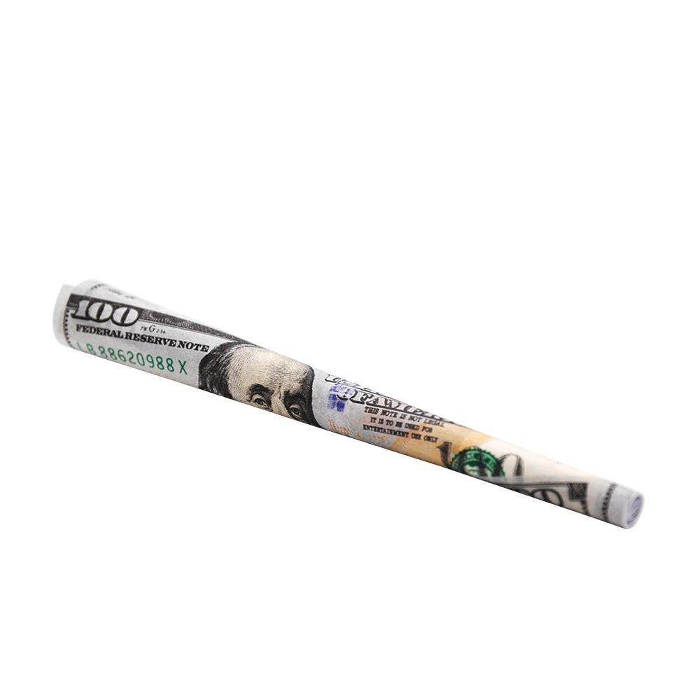 HONEYPUFF 100 Dollar King Size Pre Rolled Cones, 1 Pcs Rolled Cones With Tip, Slow Burning Pre Rolled Papers