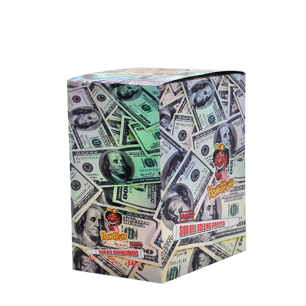 HONEYPUFF 100 Dollar King Size Pre Rolled Cones, 1 Pcs Rolled Cones With Tip, Slow Burning Pre Rolled Papers