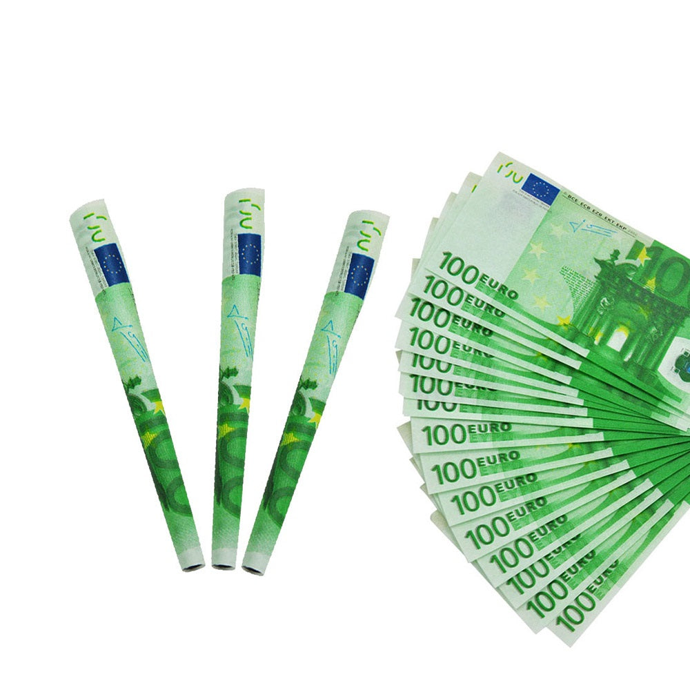 HONEYPUFF 100 Euro Pre Rolled Cigarette Rolling Papers, King Size Rolling Papers, Thin Slow Burning Rolling Paper, 24 Pieces