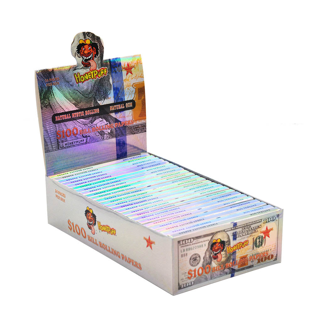 HONEYPUFF 100 Dollar Rolling Paper, King Size Cigarette Rolling Paper