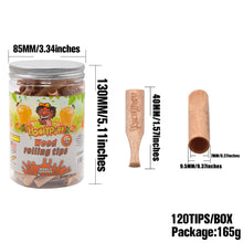 Load image into Gallery viewer, HONEYPUFF Honey Flavored Wood Rolling Filter Tips, 40 mm Cigarette Holder, 120 Tips / Jar