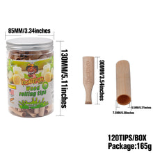 Load image into Gallery viewer, HONEYPUFF sugarcane Flavored Wood Filter Tips Cigarette Filter Tip Holder 40MM 120pcs