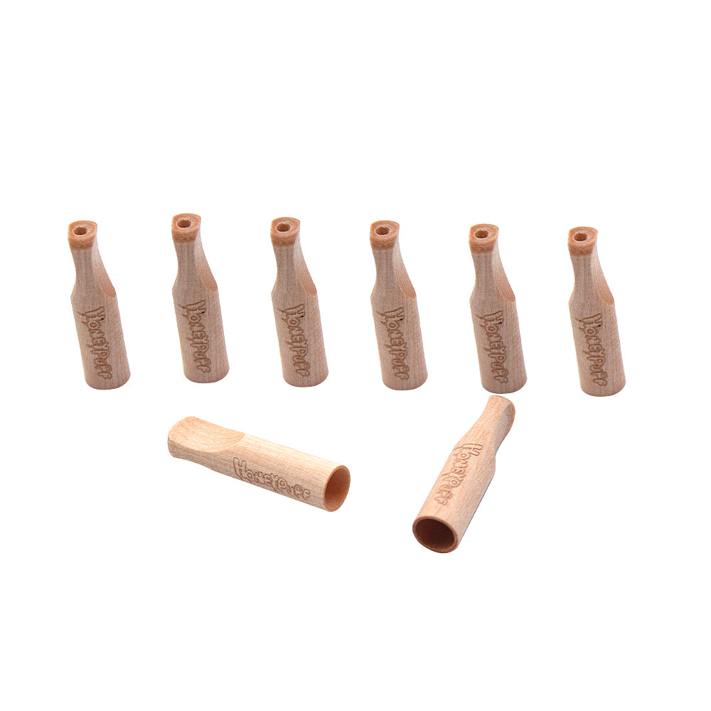 HONEYPUFF Strawberry Flavored Wood Rolling Filter Tips, 40 mm Cigarette Holder, 120 Tips / Jar