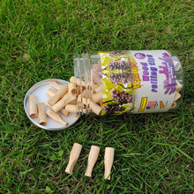 Load image into Gallery viewer, HONEYPUFF Grape Flavored Wood Rolling Filter Tips, 34 mm Cigarette Holder, 120 Tips / Jar
