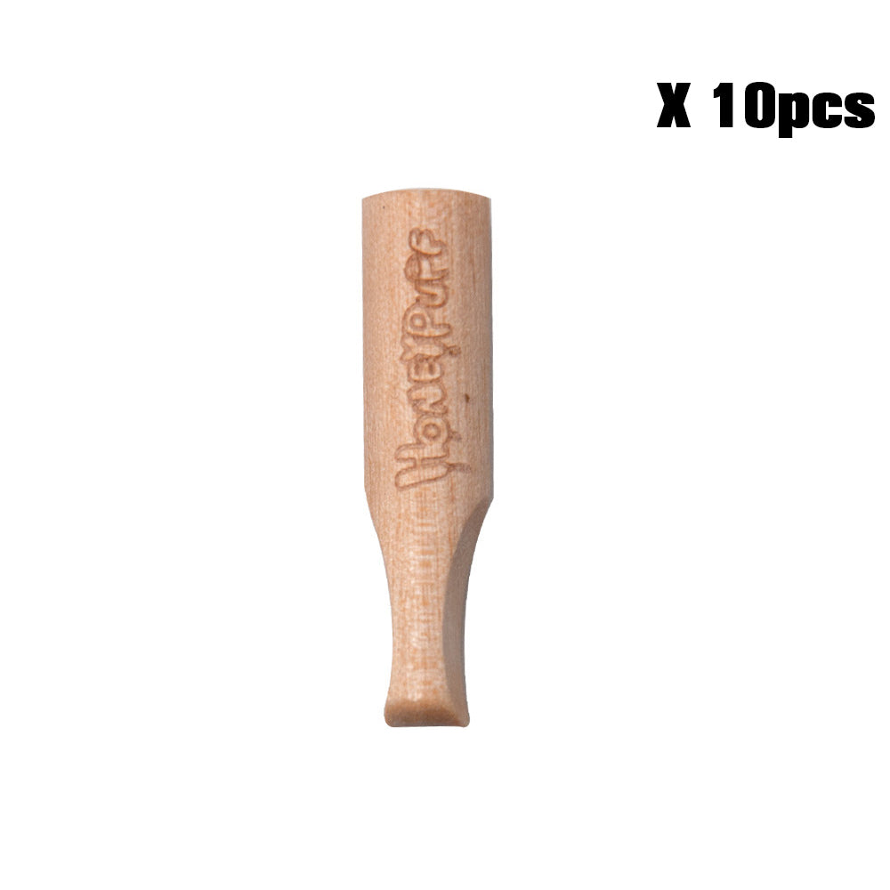 HONEYPUFF Strawberry Flavored Wood Rolling Filter Tips, 34 mm Cigarette Holder, 60 Tips / Jar