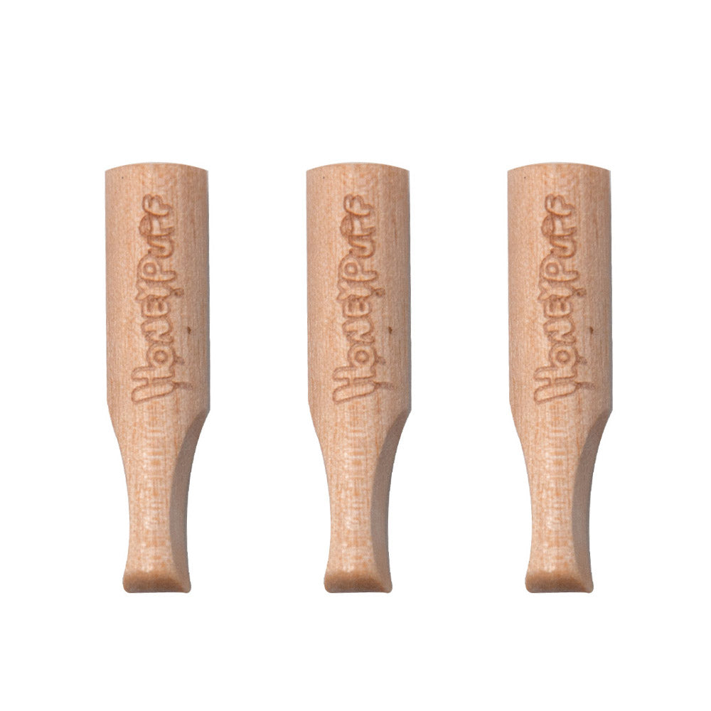 HONEYPUFF Strawberry Flavored Wood Rolling Filter Tips, 34 mm Cigarette Holder, 60 Tips / Jar