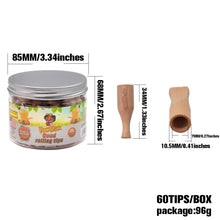Load image into Gallery viewer, HONEYPUFF Honey Flavored Wood Rolling Filter Tips, 34 mm Cigarette Holder, 60 Tips / Jar