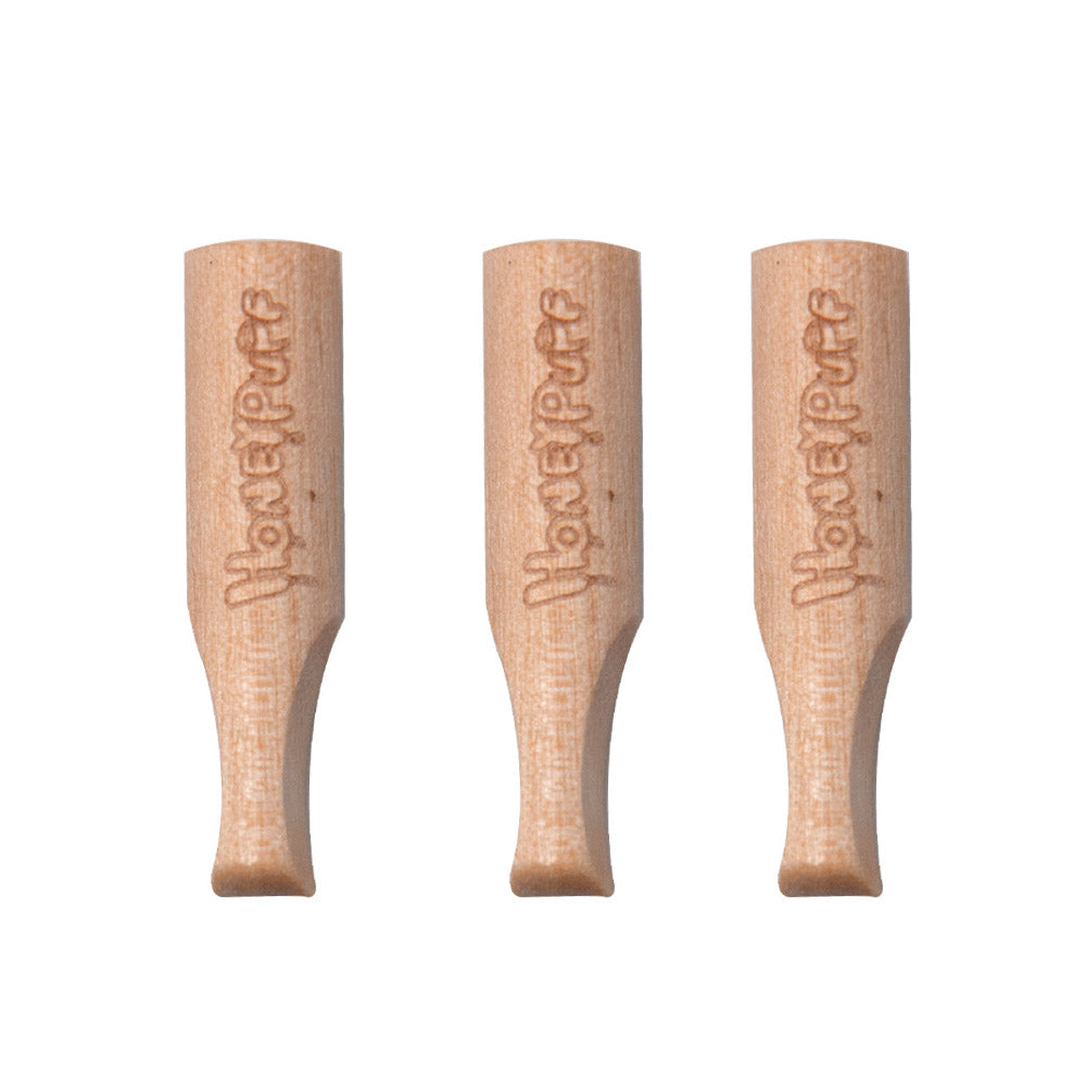 HONEYPUFF Sugarcane Flavored Wood Rolling Filter Tips, 34 mm Cigarette Holder, 60 Tips / Jar