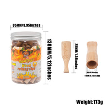 Load image into Gallery viewer, HONEYPUFF Mango Flavored Wood Rolling Filter Tips, 35 mm Cigarette Holder, 120 Tips / Jar