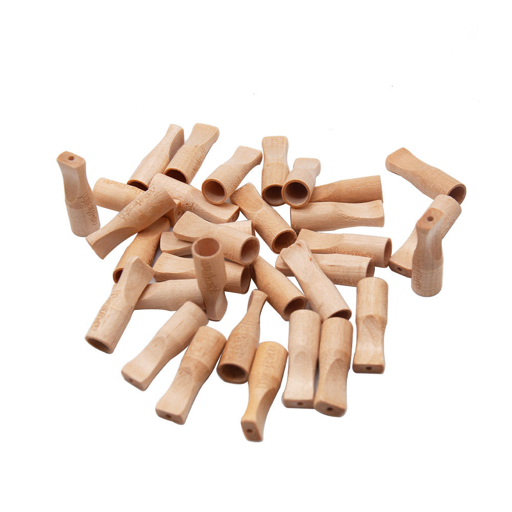 HONEYPUFF Grape Flavored Wood Rolling Filter Tips, 35 mm Cigarette Holder, 120 Tips / Jar